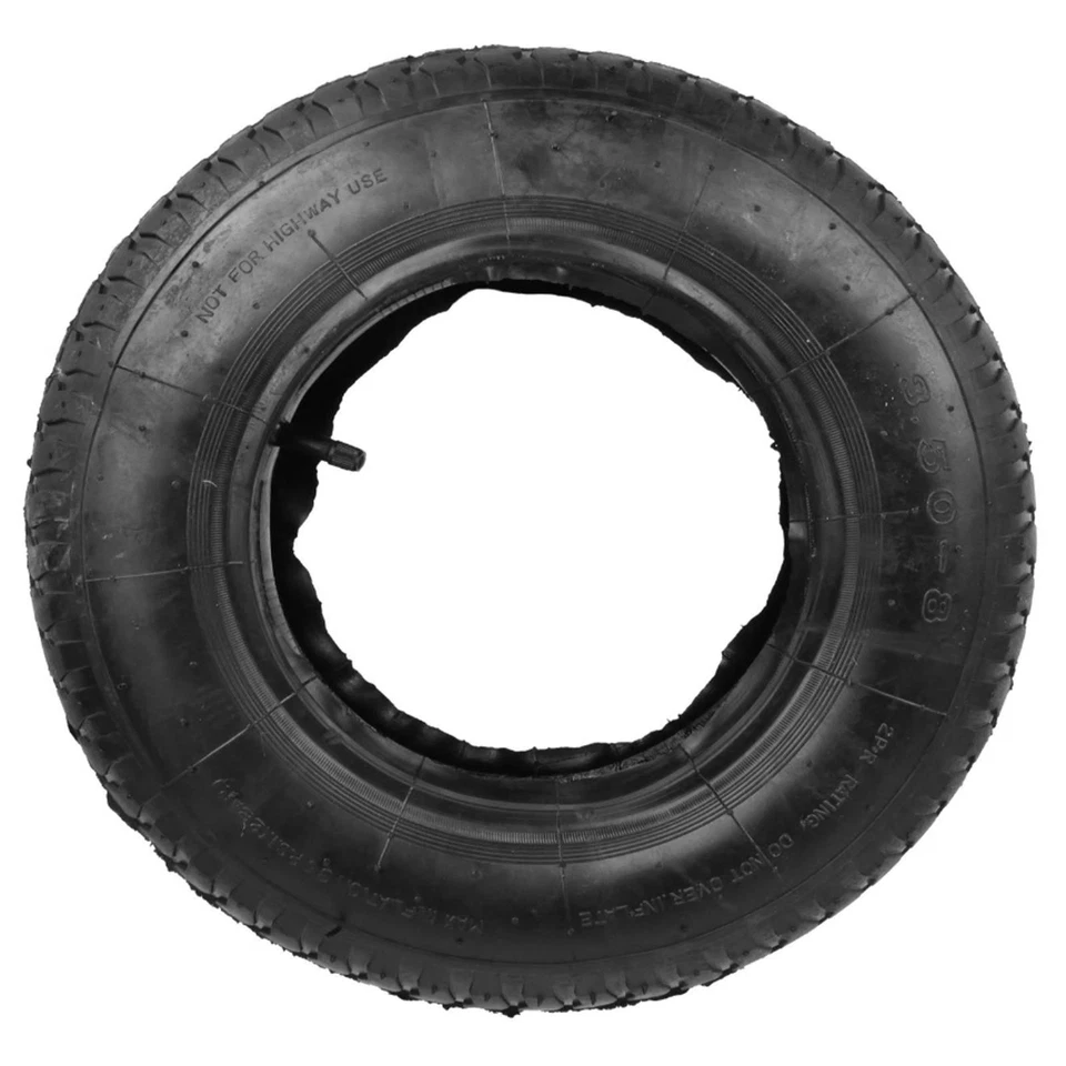 2x Reifen mit Schlauch 3.50-8 Zoll für Schubkarren Sackkarren Gartengeräte - Bild 4 von 4