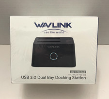 -New- WAVLINK Hard Drive Docking Station USB 3.0 Dual Bay For 2.5" 3.5" HDD SSD