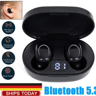 Kopfhörer Bluetooth 5.3 TWS Wireless Sport Headsets in Ear Ohrhörer mit Ladebox