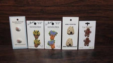 Vintage Craft Button Lot of 5 JHB Le Bouton La Mode Beatrix Potter Flowers Bees