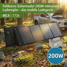 Faltbares Solarmodul 200W mit Laderegler - das mobile Ladeger&auml;t Reisemobil