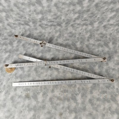 Vintage Beam Compass Trammel Points Set 3 Bars + Short Ext Beam Large Circle Dra