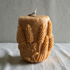 Lavender Flower Candle  Handmade Soy Wax  Gift or Decor  Unique Floral Design