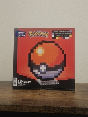 Mega Bloks Pokemon Classic Poke Ball, Pixel Art, 342 Piece Building Set NEW