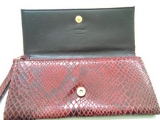 LK Bennet Wristlet Wine Textured Bag - Ticket Holder - Male Design - VGC.