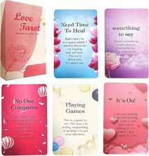 Love Oracle Cards, Twin Flame Oracle Cards, Tarot Cards for Beginners, 54 Colorf