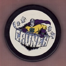 GAME PUCK - AHL SYRACUSE CRUNCH 1994-1995 OFFICIAL FIRST YR #TR3819 LAST1
