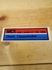 Vintage BMX 1980 mcs world championship decal sticker cw hutch mongoose redline