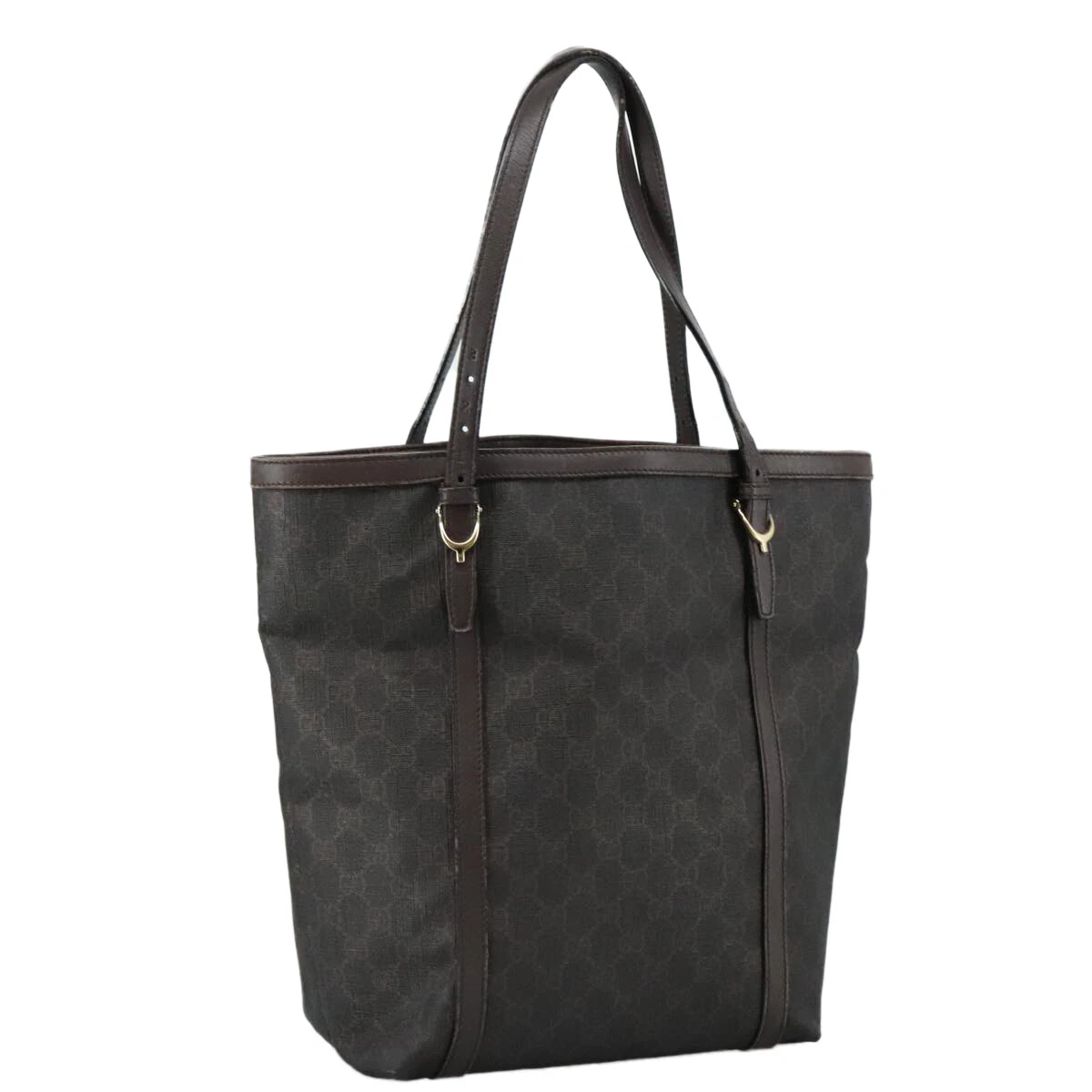 Sac fourre tout GUCCI GG Supreme PVC marron 336777 authentique ac3475