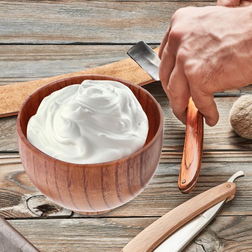 Eco-Friendly Lightweight Wooden Shaving Bowl Shaving Mug Men Beard Cleaning - Picture 2 of 12