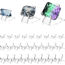 30 Pcs Crystal Stand Rock Holder Display Pedestal Easel for Mineral Rocks Coral