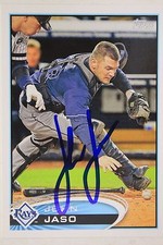 Tampa Bay Rays John Jaso Signed 2012 Topps Autograph Card #271 TOUGH 106