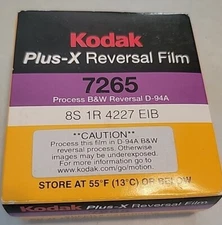Kodak Plus-X Reversal Film 7265 Black & White Super 8 Film Exp New 15 Available 