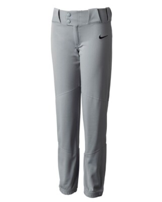 Nike Vapor Select Baseball Pants Solid Gray Elastic Cuff CZ7175