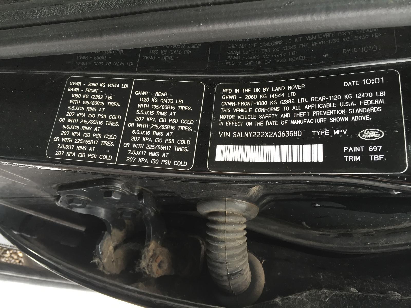 Used Power Steering Pump fits: 2002 Land rover Freelander  Grade A