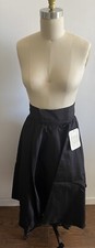 NWT Vintage Jessica McClintock Skirt Black Gunne Sax Gunnies Circle Button SZ 9