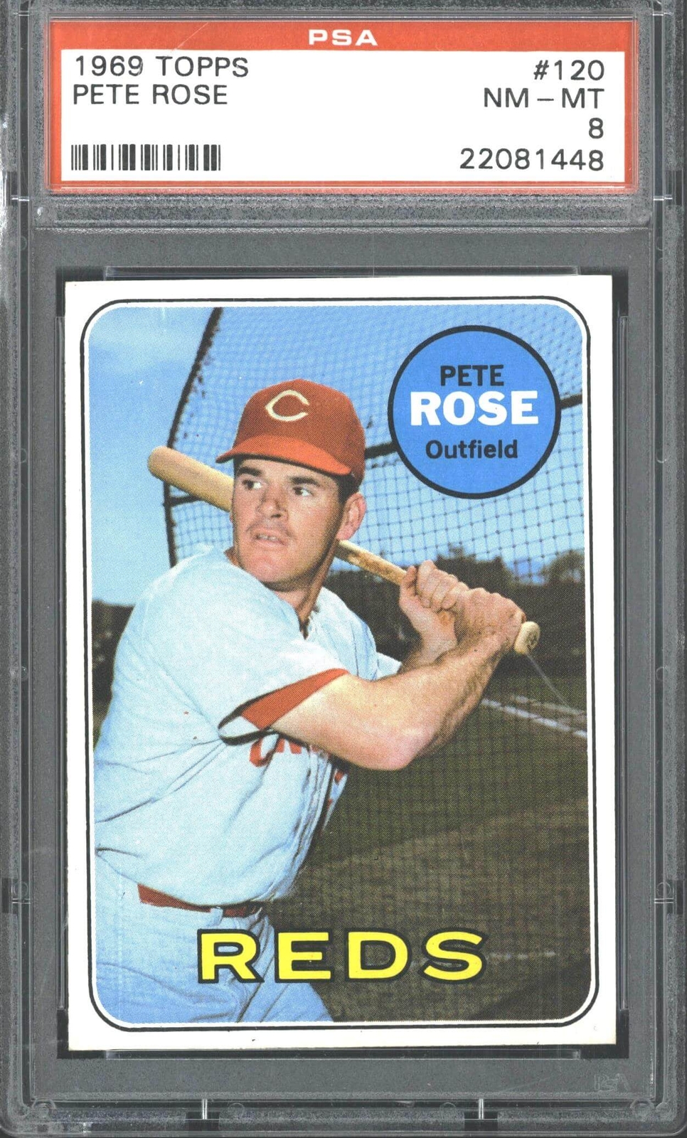 1969 Topps #120 Pete Rose - PSA 8