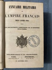 Annuaire militaire 1861 officiers généraux second empire Napoléon III