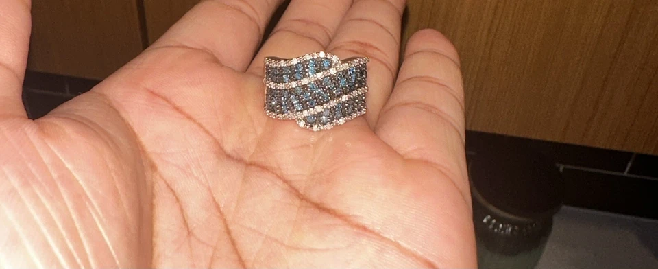 Pulseira Swarovski Stardust cristal azul envoltório duplo - Imagem 4 de 4