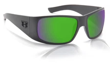 Hoven Ritz Sunglasses - Black on Black - Green Chrome Polarized - 16-9964