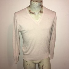 Vintage 1970's-1980's GIVENCHY SPORT Tan Pullover V-Neck Knit Sweater 36