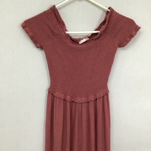 So Girls Blush Red Casual Off The Shoulder Wide Leg One Piece Jumpsuit Size S - Picture 4 of 9