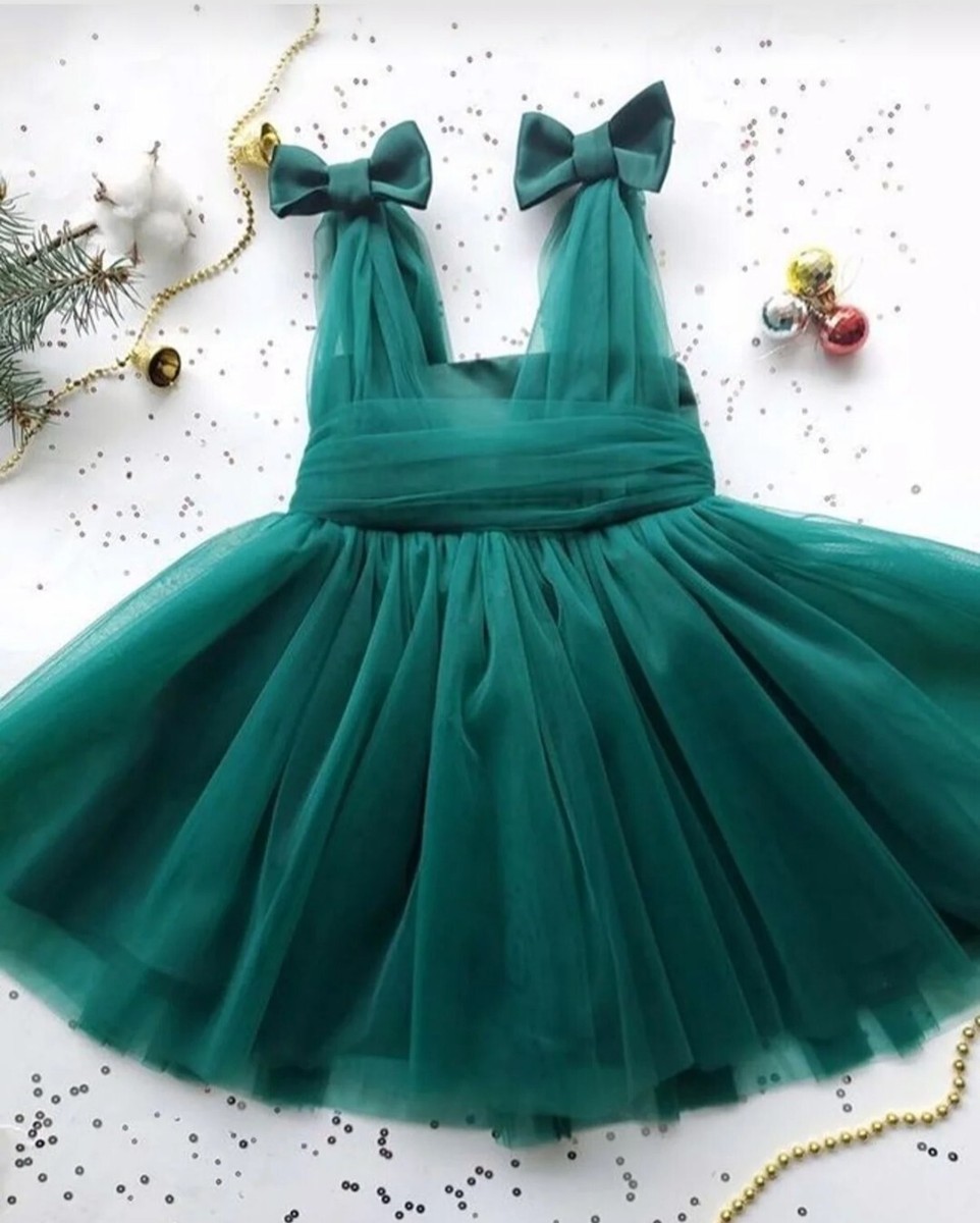 slim fit dress slacks Green Sequin Tulle Flower Girls Dresses for Wedding Birthday Party C Child-10 / Green main image 1