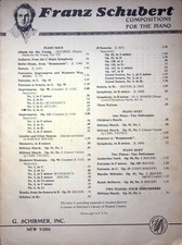 COMPOSITIONS FOR THE PIANO, FRANZ SCHUBERT, FOUR IMPROMPTUS - MUSIC SHEET