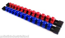 2 Goliath Industrial 12 Abs Mountable Redblue Socket Rails Holders Organizer