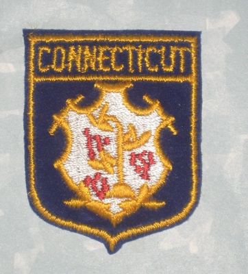 Connecticut Patch - State Flag / Shield - 1 3/4'' x 2 1/4''