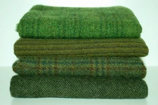 HAND DYED RUG HOOKING WOOL Mill-Dyed ~ "DEEP in the WOODS" (4-pc. collection)