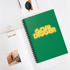 Goal Digger Bright Green - Spiral Notebook - Ruled Line