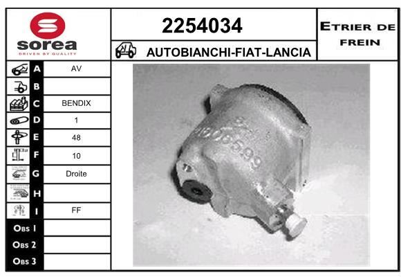 Étrier de frein Autobianchi A112 Fiat 127 0.9 1.0 système hydraulique avant