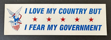 I Fear My Government Bumper Sticker Anti Trump Ice Protest Resist 8x2 Democrats