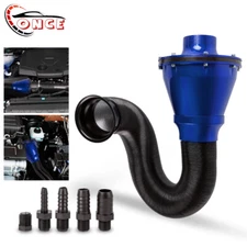 BLUE Car Cold Air Intake Filter Induction Kit Pipe Power Flow Hose For 65mm/75mm