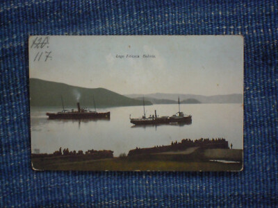 Postcard Bolivia Lake Titicaca Bolivia 1912 unused people steamships rare