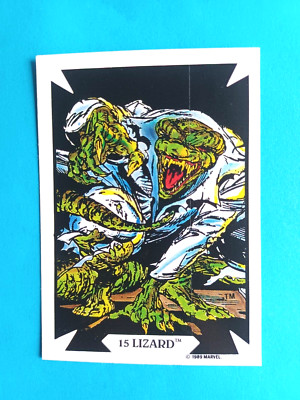 1989 MARVEL TODD MCFARLANE TRADING CARD SET #15 LIZARD EX SCRATCHED