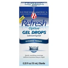 Refresh Optive Gel Drops Lubricant Eye Gel Extended Therapy .33 Oz