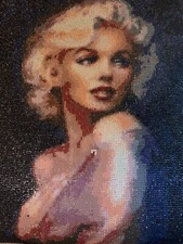 Handcrafted Black Diamond Art- Marilyn Monroe 