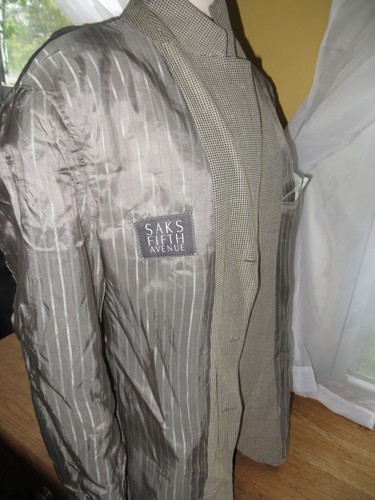 Giorgio Armani Collezioni Saks Fifth Ave Italy Wool Silk Blazer Sportcoat 42 L - Picture 12 of 12