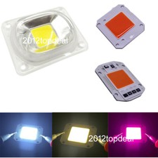 1X 50W white light COB chip DC12V 32V, Integrated Smart IC Driver 220V 110V lens