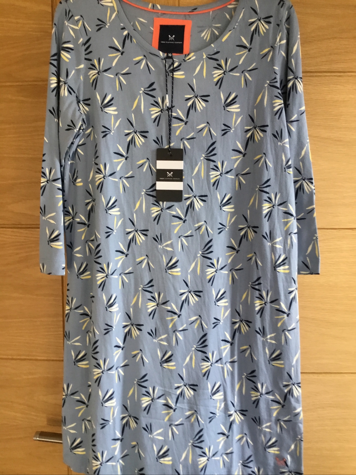 Crew Clothing Company 100% Cotton Print Dress Size 10 NEW WITH TAGS
