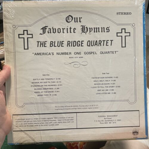 Blue Ridge Quartet Rare Gospel LP Our Favorite Hymns - Picture 3 of 8