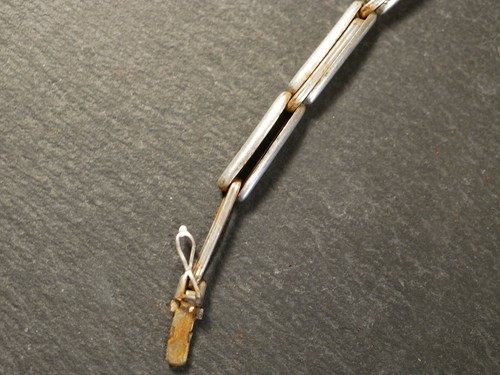 Tolles Silberfarbenes Taschenuhren Armband Uhrenarmband KJAG Signiert PAT - 第 7/11 張圖片
