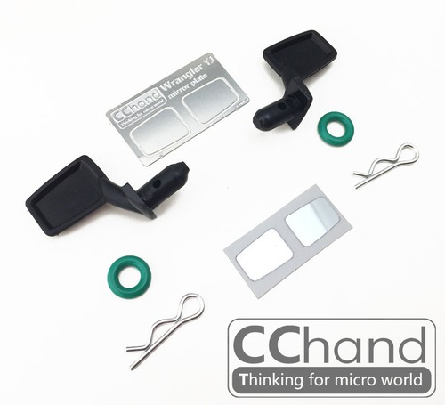 CC HAND Rubber Rearview Mirror 1/10 TAMIYA CC01 WRANGLER(High Reflective Lens） - Bild 3 von 6