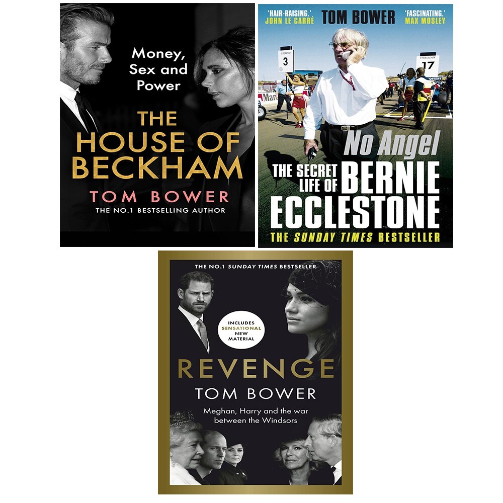Tom Bower Collection 3 Books Set House of Beckham (HB), No Angel, Revenge