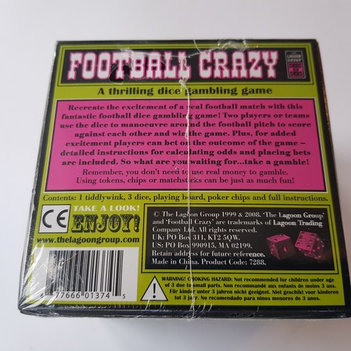 Englanf Football Crazy dice gambling game cube box soccer FA 2008 Lagoon - Picture 3 of 12