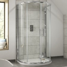Hudson Reed Pacific D-Shaped Shower Enclosure 1050mm x 900mm - 6mm Glass