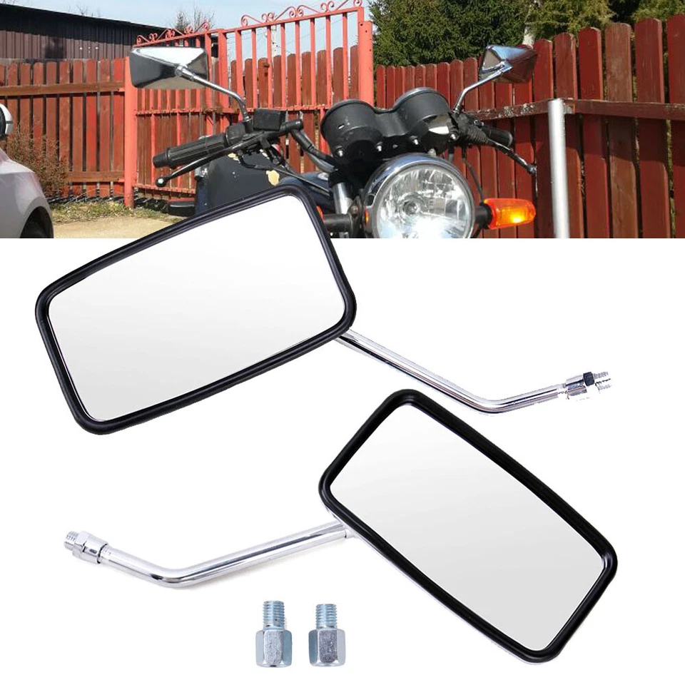 Espejos retrovisores cromados para motocicleta Honda Shadow ACE 750 1100 VLX600 VT600C CB1000 NUEVOS Foto 2 de 4