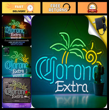 Large Palm Tree Neon Sign - Beer Light Up Wall Decor for Man Cave, Bar, Pub, Par